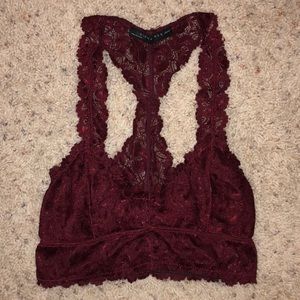 Garnet red bralette